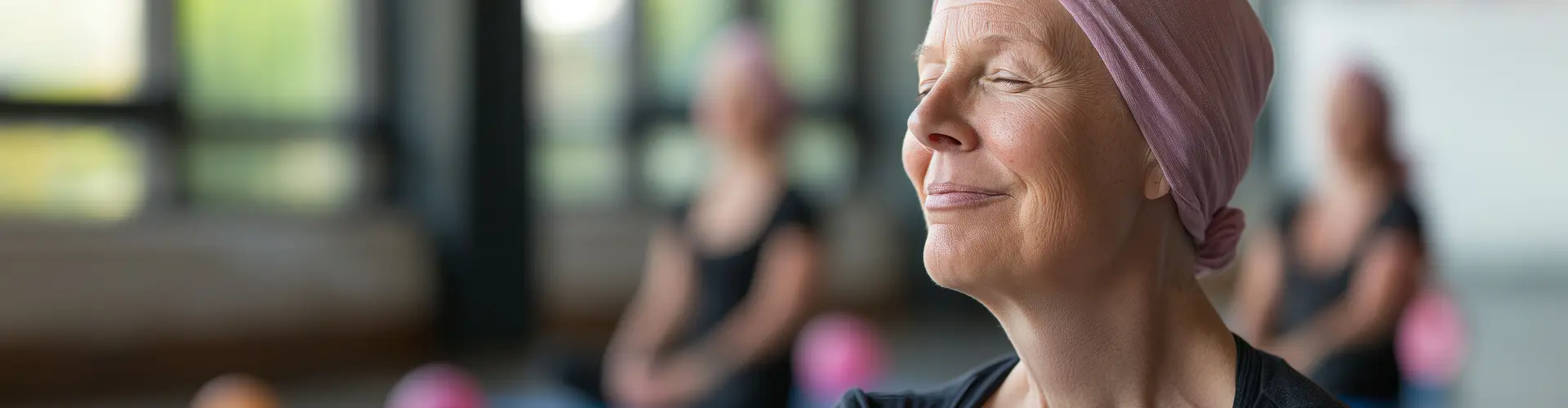 Krebspatientin beim Yoga